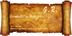 Gombás Robin névjegykártya